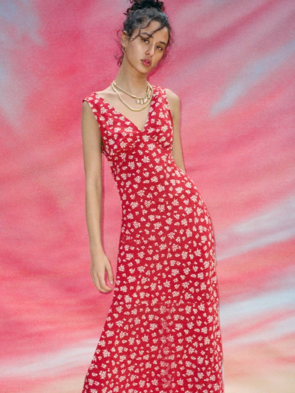 Sophisticated Wrap Midi Dress in Satin - Picture 4 of 4